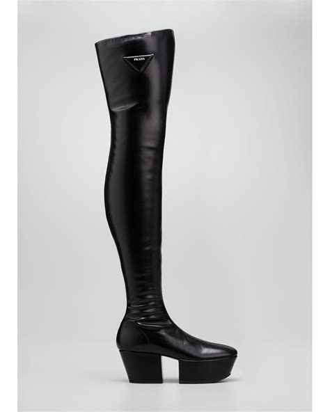 prada stretch over-the-knee boot|Prada Over.